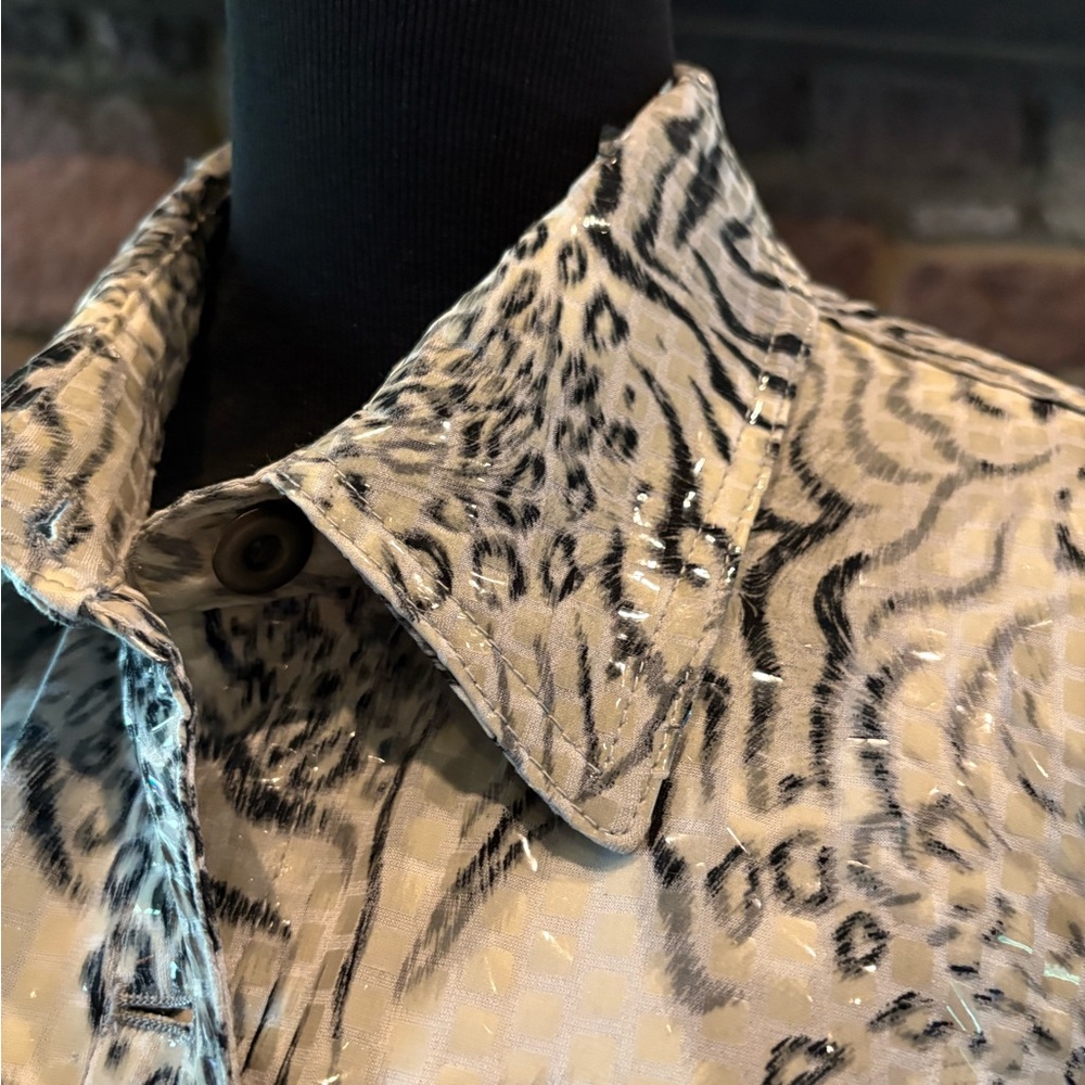 Ruby Road Sequin Leopard Print Shacket - image 3